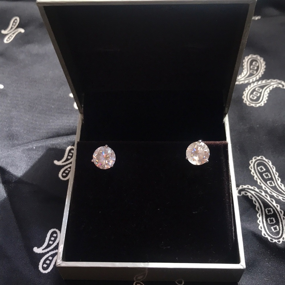 Silver Cubic Zirconia Studs